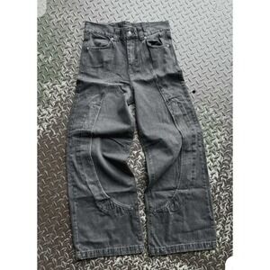 M'Mansion Moonlight Mansion Manoir Collection Wide Leg Jeans Streetwear Black XS